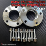 20mm thickness BMW wheel spacer kit with bolts suitable for BMW X5 E70 F15 X5M F85 and X6 E71 F16 X6M F86 models