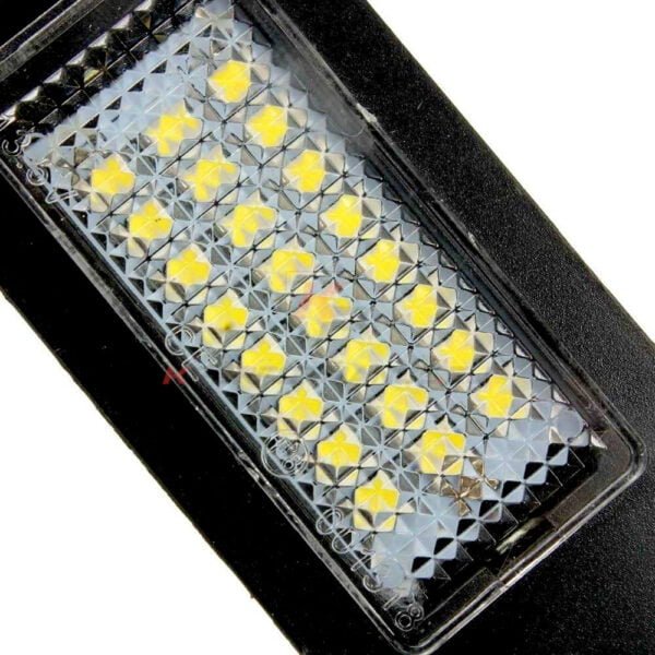 Upgrade your BMW license plate lights with these bright 24-SMD LEDs powered by Epistar Chip known for reliable and long-lasting lighting performance