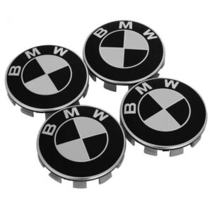 New BMW wheel center caps with emblems designed to replace worn-out ones