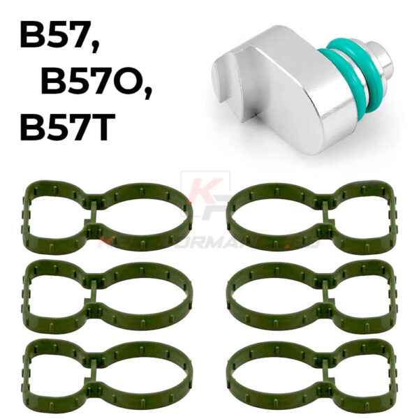 Intake manifold blanking plug for BMW B57 B57O and B57T engines made from high-quality aluminum