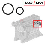 BMW M47 and M57 coolant flange O-rings are a well-known weak spot as they harden wear out and eventually leak - especially if you disconnect the hoses after years of use and try to reuse the old seals