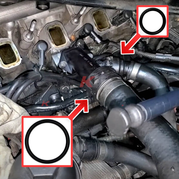 BMW M47 and M57 coolant flange O-rings are a well-known weak spot as they harden wear out and eventually leak - especially if you disconnect the hoses after years of use and try to reuse the old seals