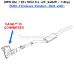 High-quality downpipe for BMW E60 E61 530d pre-facelift models with M57N (M57TU) engine