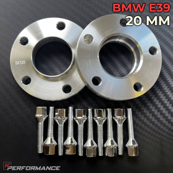 20mm thickness BMW wheel spacer kit with bolts suitable for the 5 Series BMW E39 model only