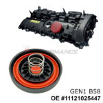 BMW B58 PCV valve diaphragms are a known weak point – the rubber membrane deteriorates over time from heat cycles and oil vapour eventually tearing under crankcase pressure often with no warning at all